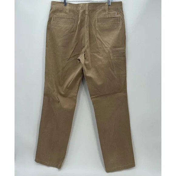 Carhartt Work Pants Mens 38x34 Khaki Cotton Relaxed Fit Utility Canvas ProGear - Picture 2 of 12